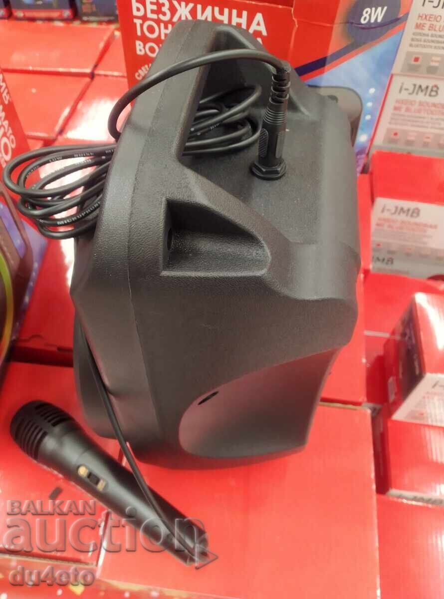 Boxă karaoke Bluetooth fără fir cu microfon și LED 8W 18 - 6
