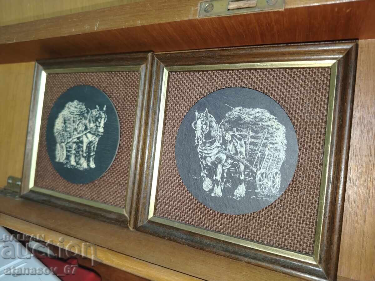 Mini panou pentru perete. Cai