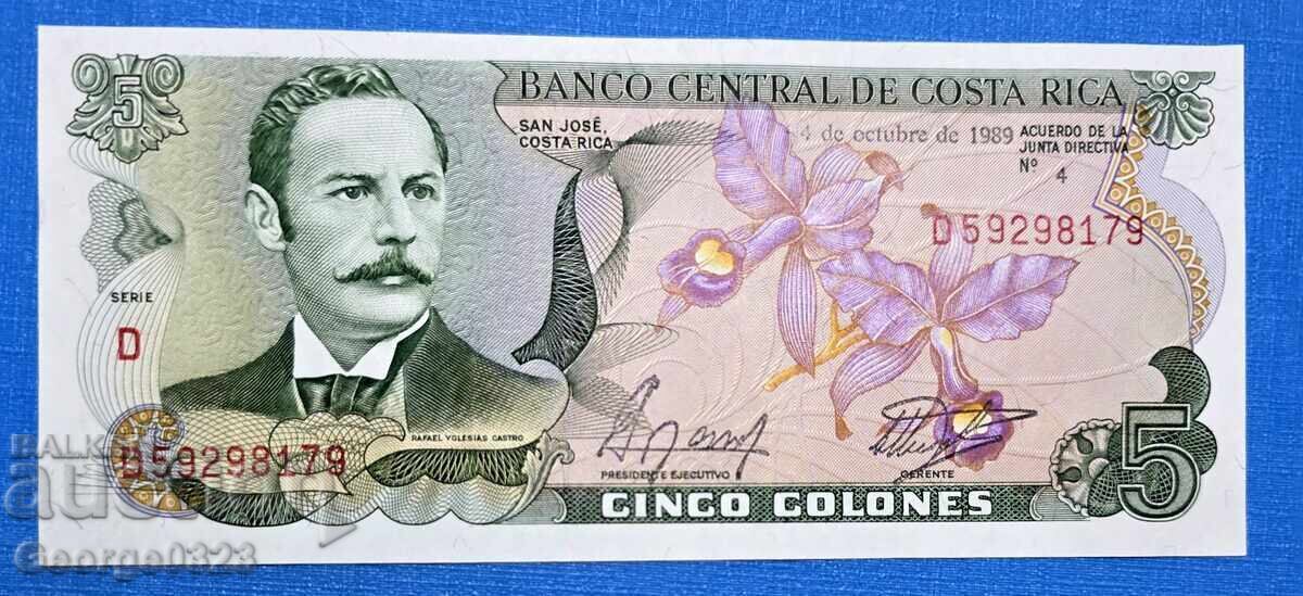 Costa Rica 1989 5 coloni UNC Nouă