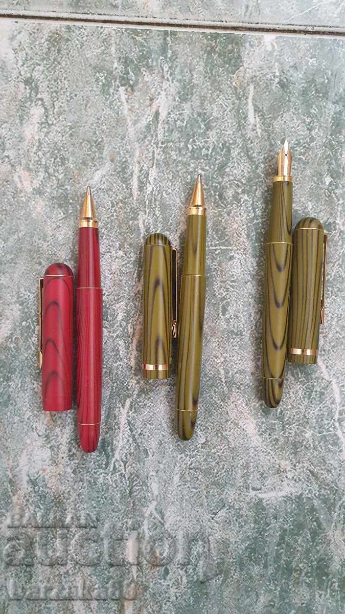 Auction  Pen + 2 Marksman ballpoint pens