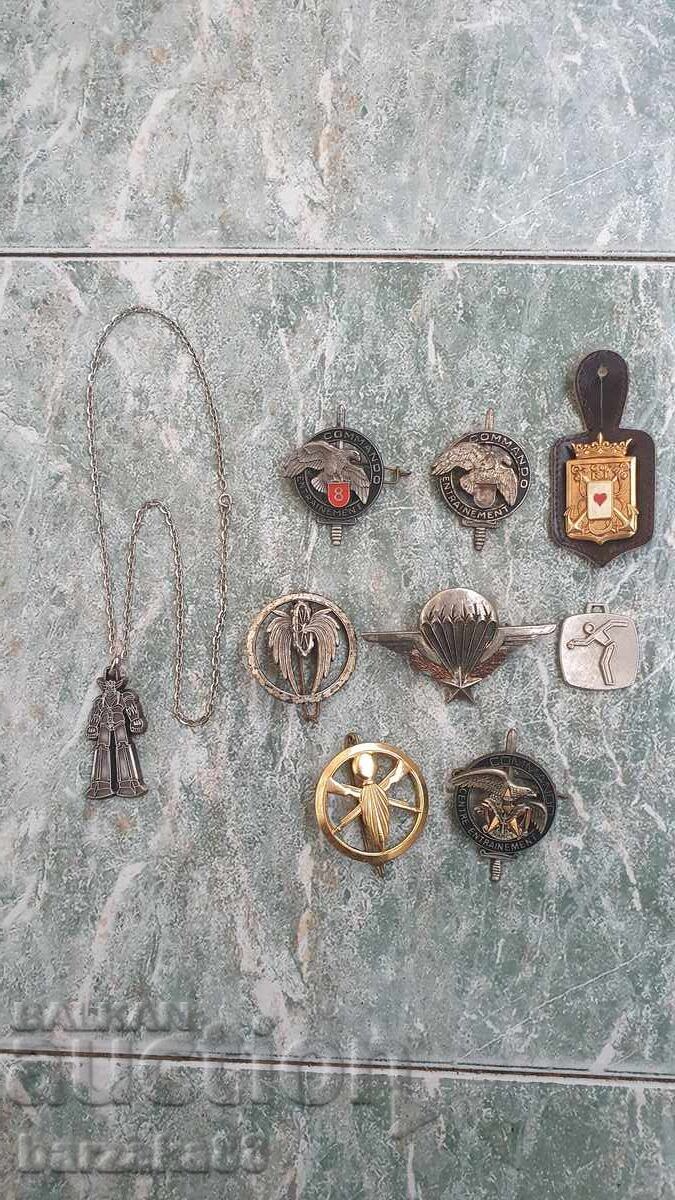 Old badges and other 9 pieces