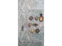 Old badges and other 9 pieces