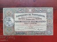 Elveția 5 franci, 1947 - cu imaginea lui Wilhelm Tell