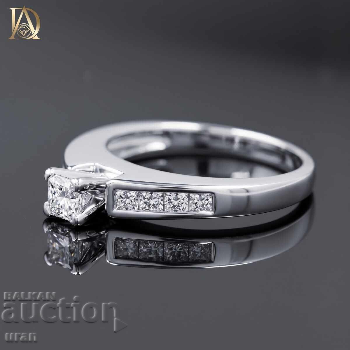 Inel de aur nou cu diamante naturale de 0,65 ct cu preț € 1300.00 | 2542.59 BGN