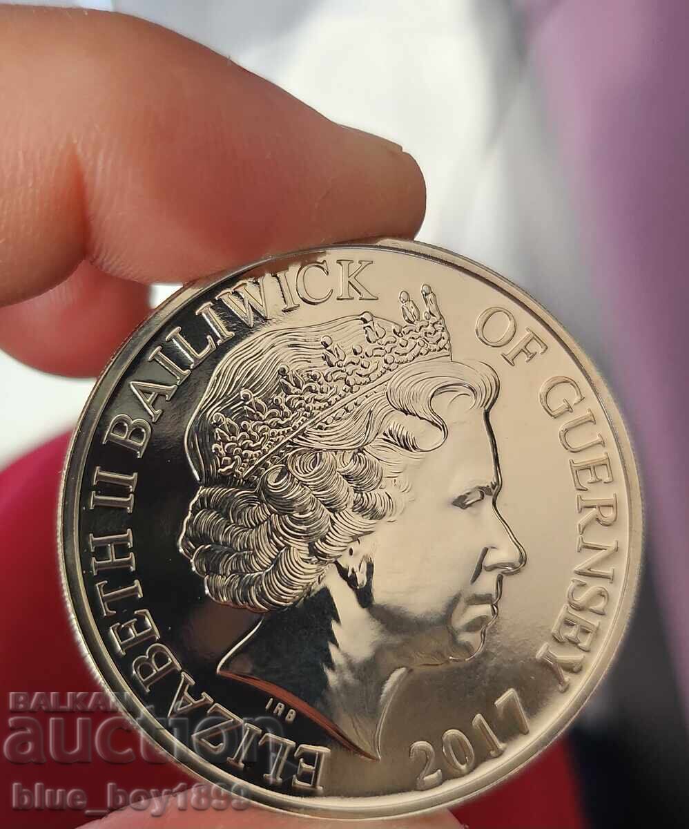 Monedă de colecție - Regina Elisabeta II (2017) 5 Lire