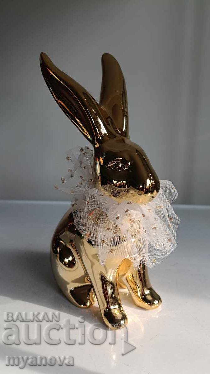 Δημοπρασία Πορσελάνινο χρυσό κουνελάκι
