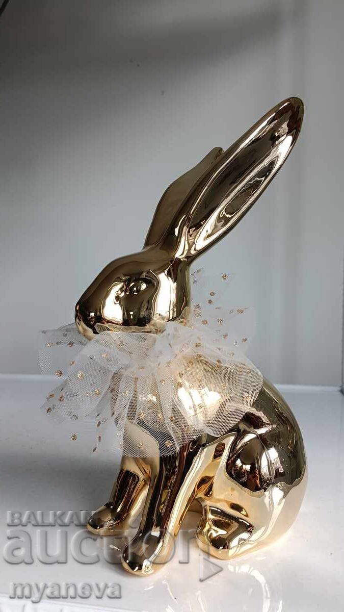 Παράδοση Πορσελάνινο χρυσό κουνελάκι