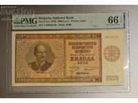 Банкнота България 1000 лева 1942 година PMG 66 EPQ