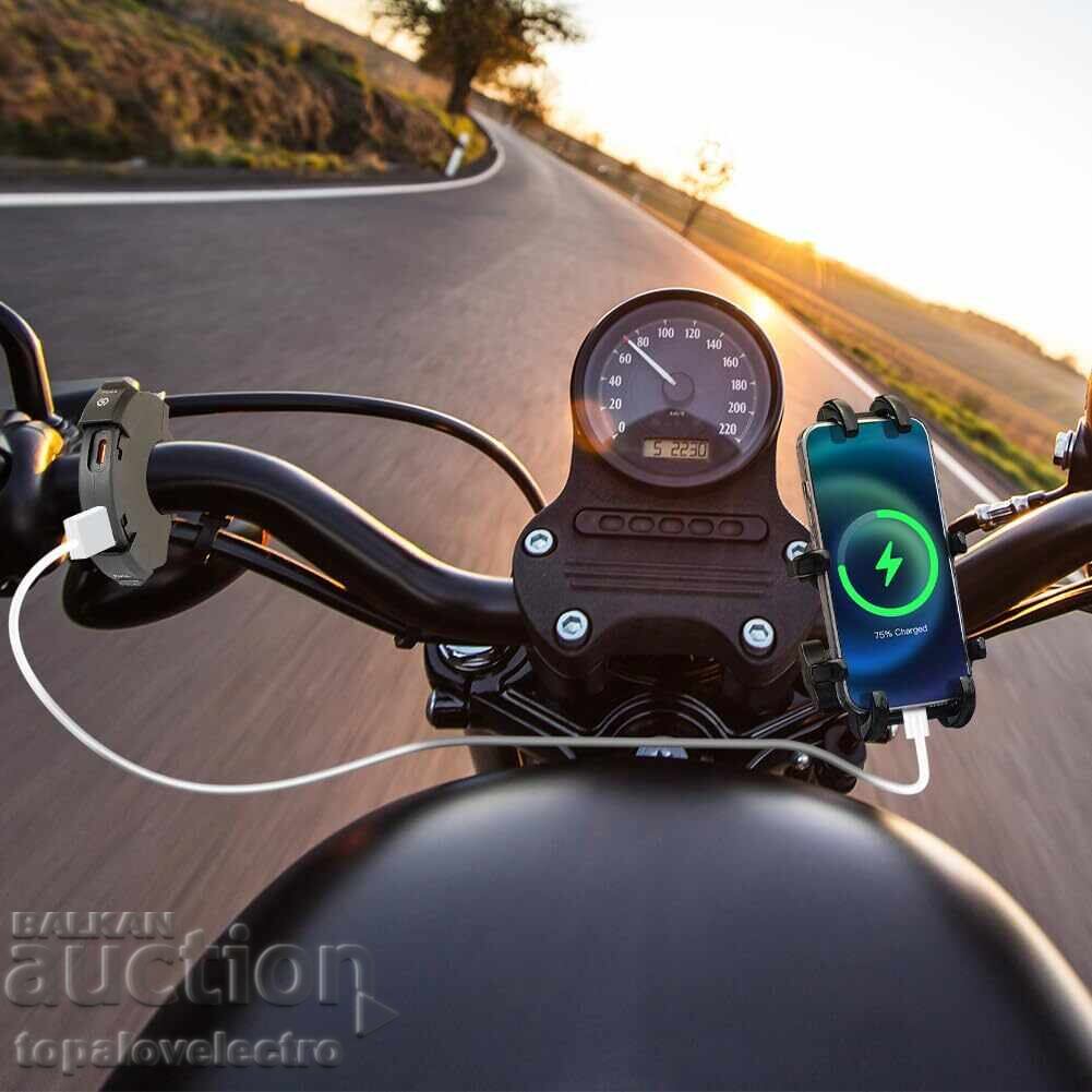 Delivery of NEW! Waterproof USB Charging Module for Motorcycle - 30W PD Type-C