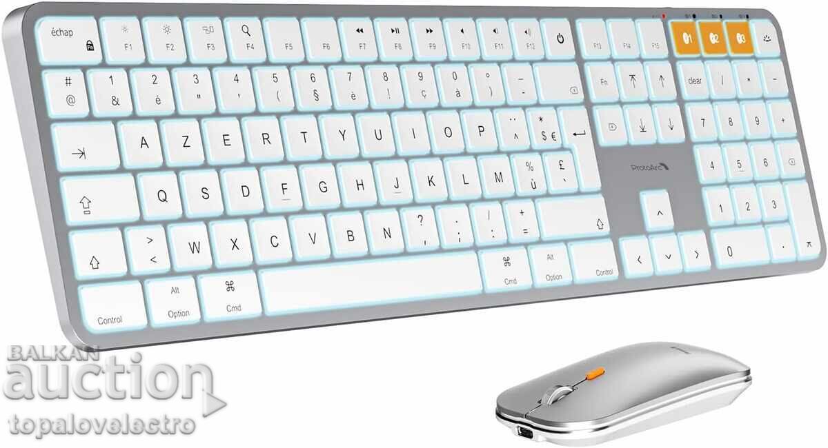 ΚΑΙΝΟΥΡΙΟ! Ασύρματο σετ πληκτρολογίου και ποντικιού για Mac – AZERTY, B ΚΑΙΝΟΥΡΙΟ! Ασύρματο σετ πληκτρολογίου και ποντικιού για Mac – AZERTY, B