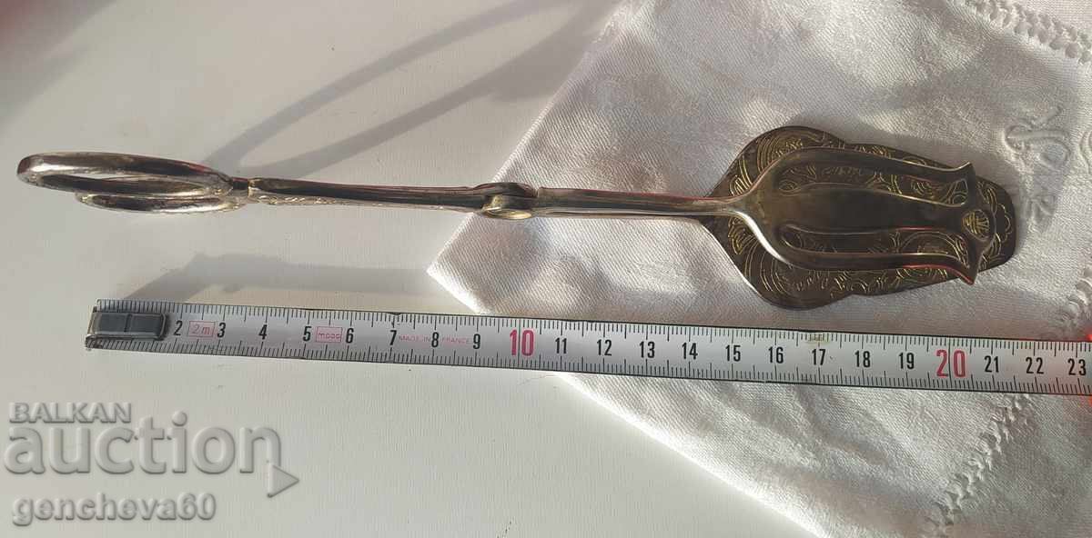 Vintage silver-plated serving clip - 6