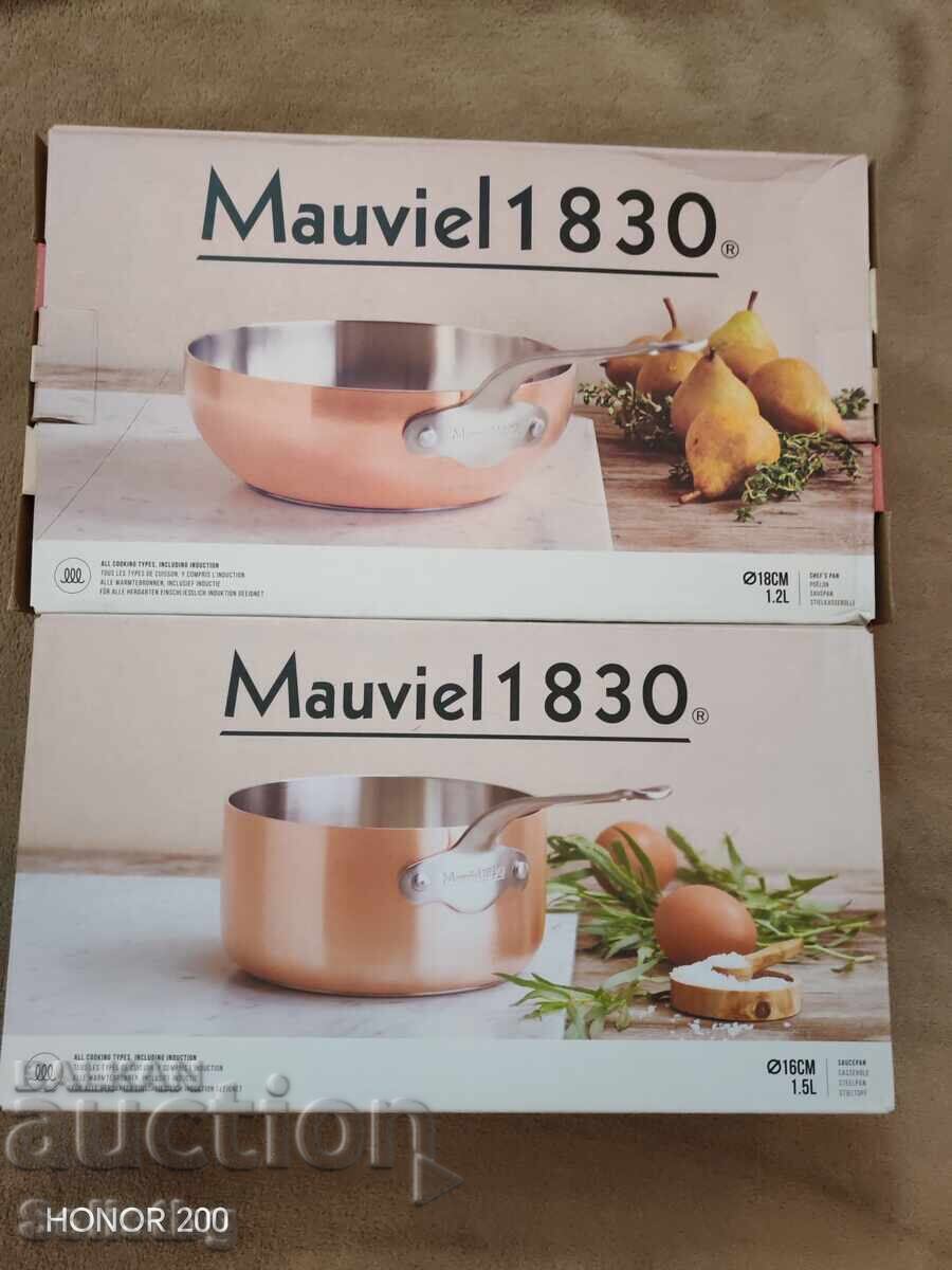 Tigaie și cratiță noi Mauviel 1830, Franța