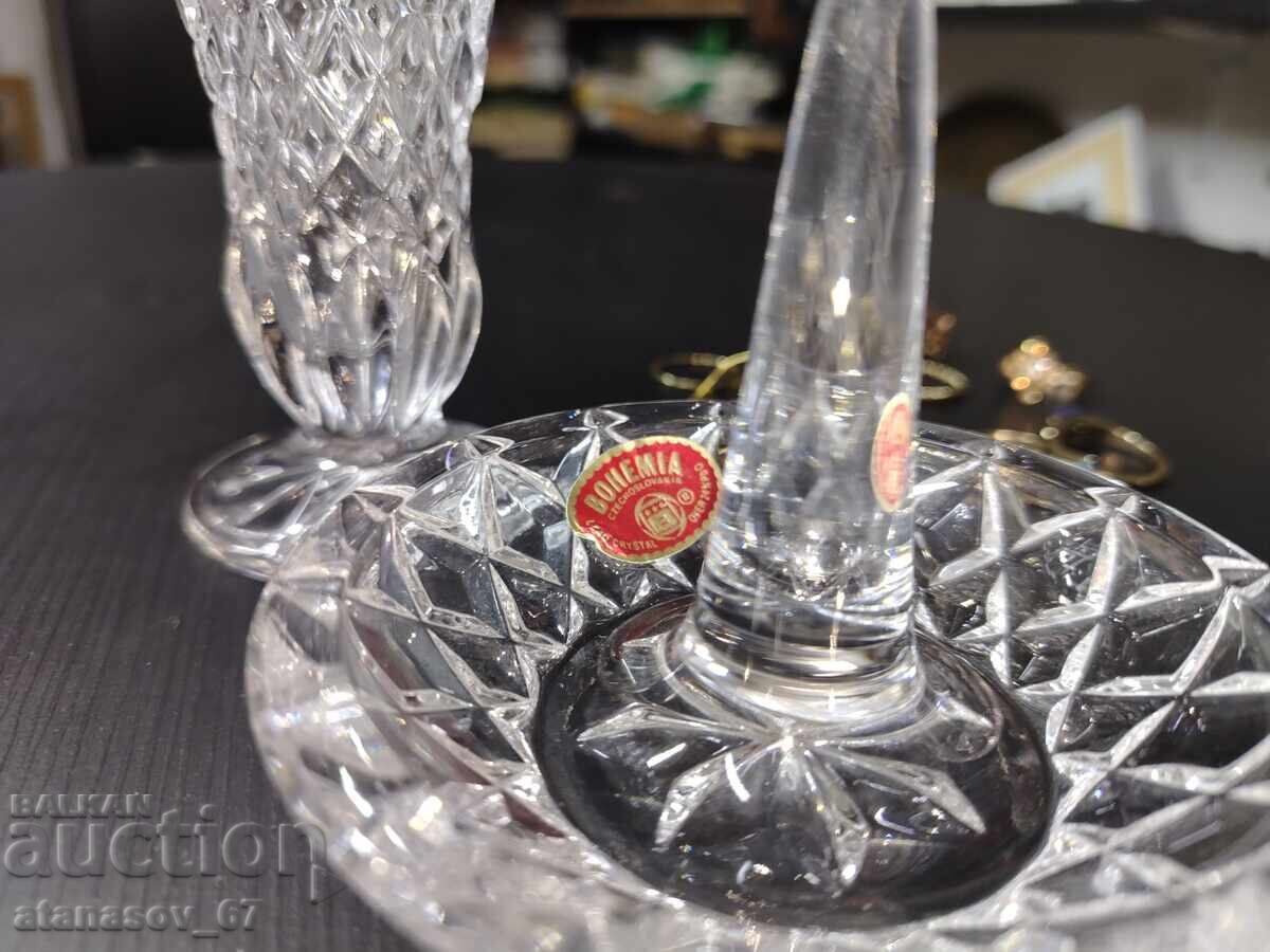 Vază BOHEMIA pentru ghiocei și suport de cristal pentru inele cu preț € 35.00 | 68.45 BGN