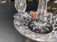 BOHEMIA Βάζο για χιονάνθρωπους και κρυστάλλινη βάση για δαχτυλίδια