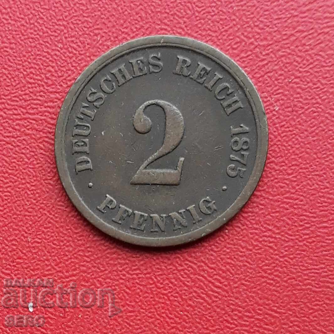 Германия-2 пфенига 1875 D-Мюнхен