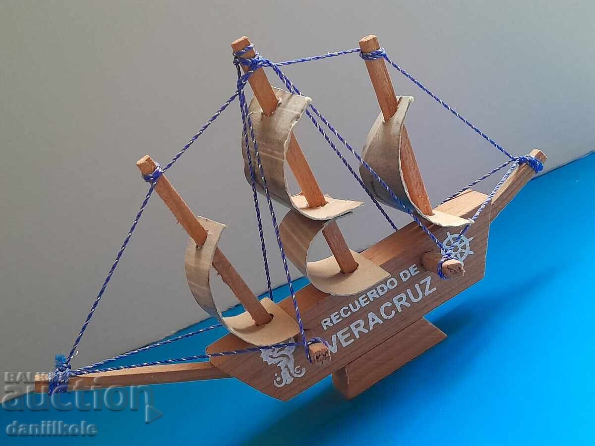 *$*Y*$* MODEL DE NAVĂ CU TREI CATARGE "VERACRUZ" EXCELENT *$*Y*$* - 6