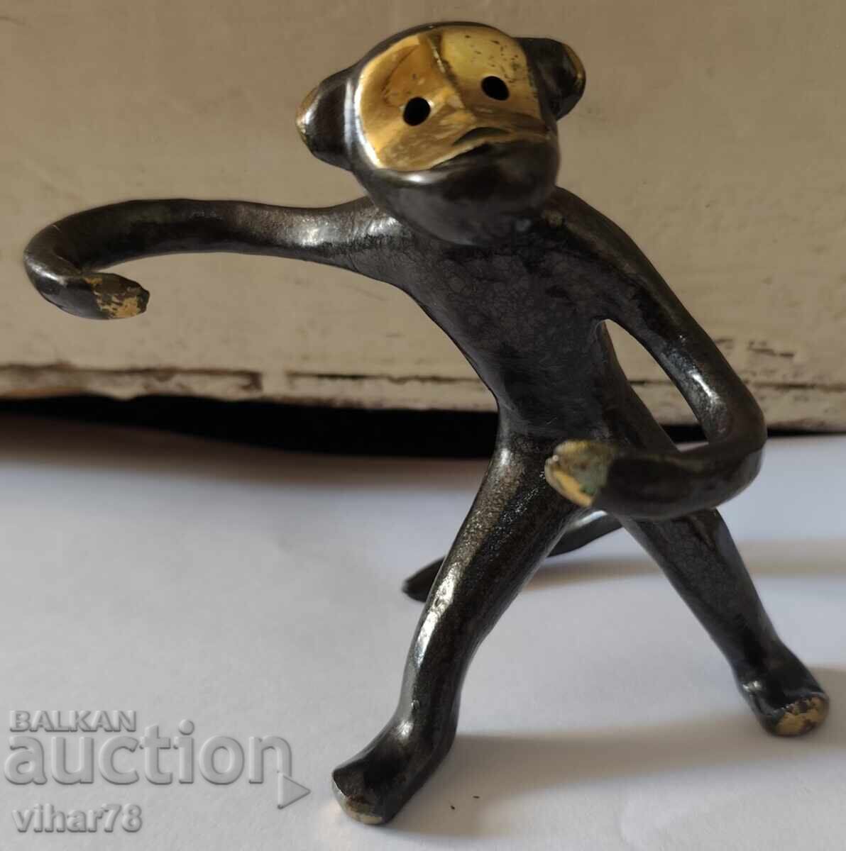 Veche figurină de bronz - maimuță Veche figurină de bronz - maimuță