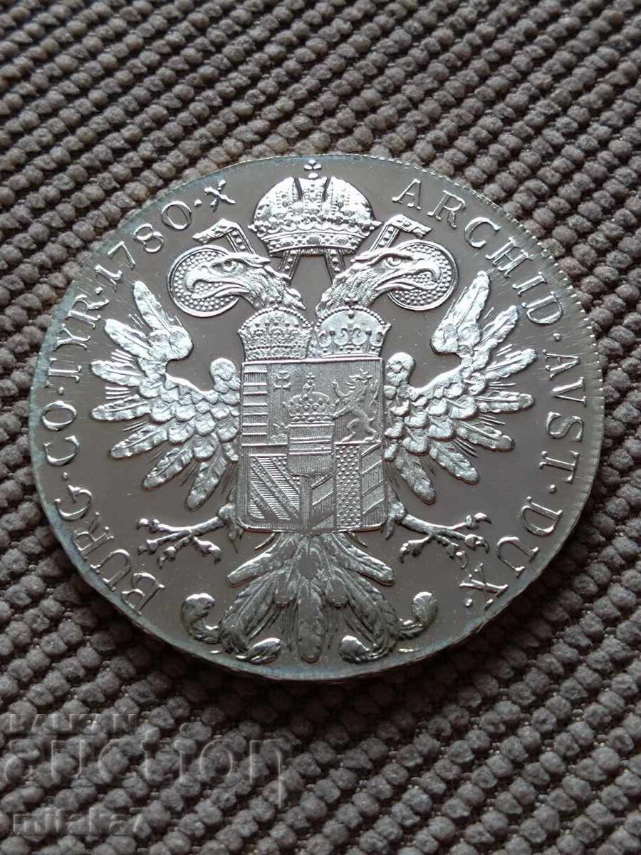 Licitație 1 taler 1780, restrike, argint