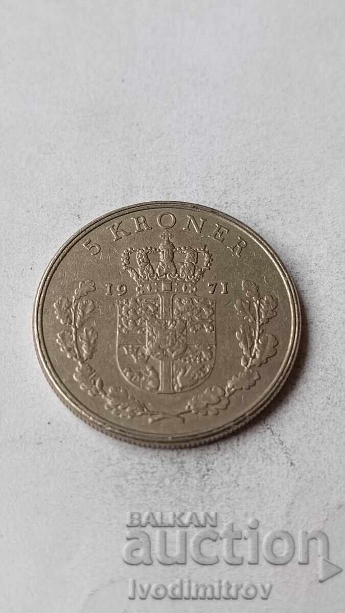 Danemarca 5 coroane 1971