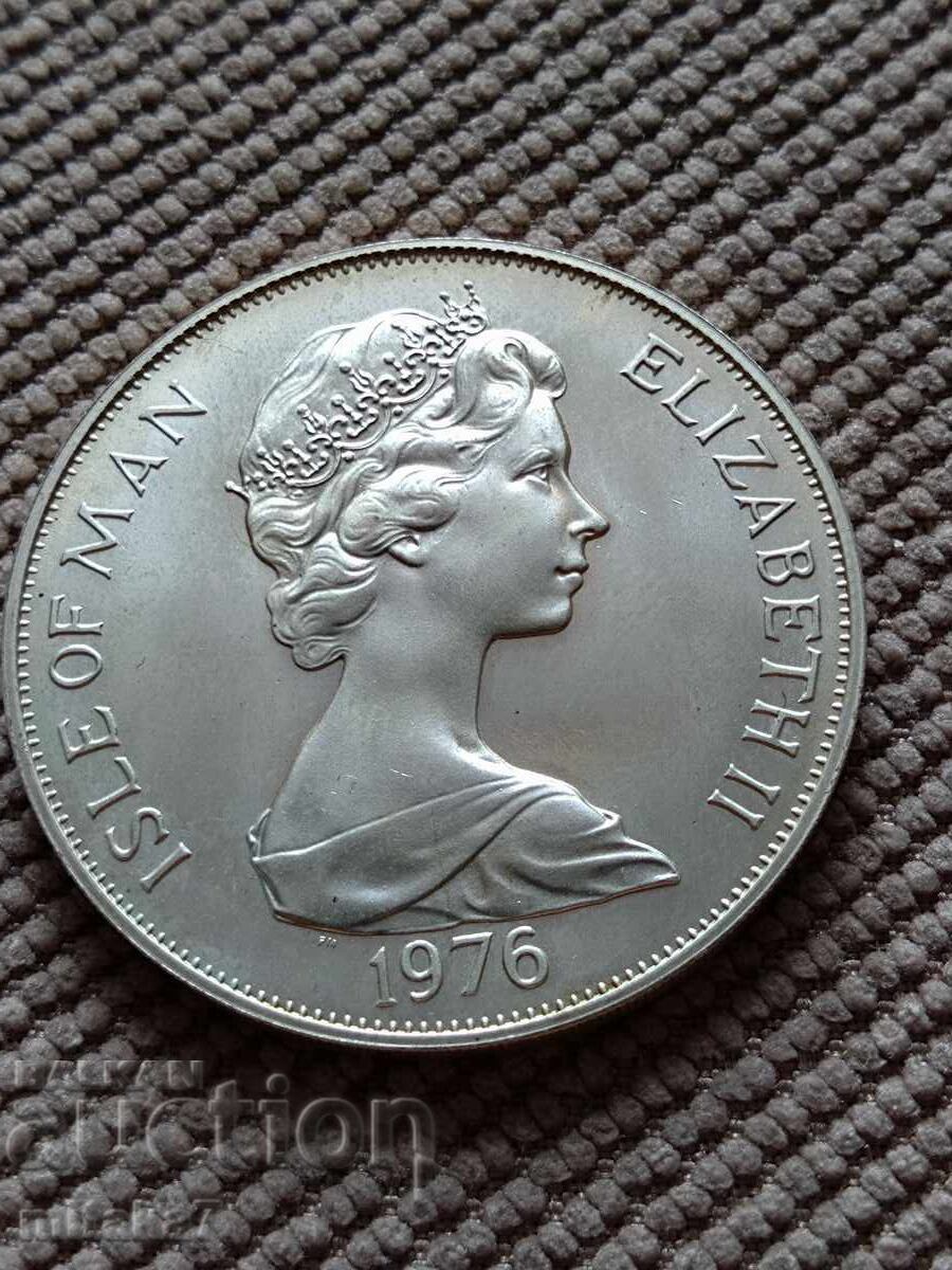 1 краун 1976 година, Остров Ман с цена € 92.00 | 179.94 лв.
