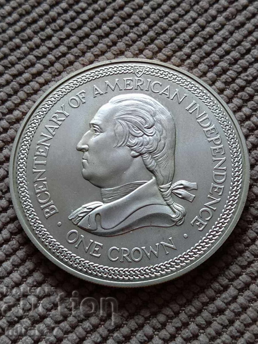 1 краун 1976 година, Остров Ман