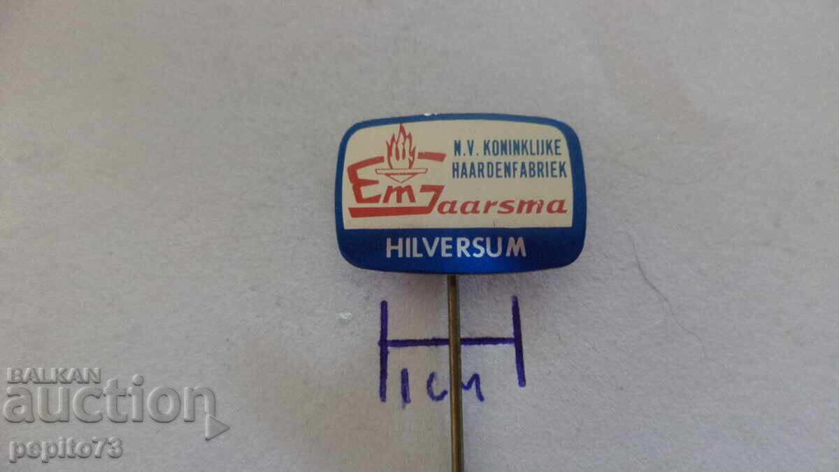 Licitație Semn publicitar, Jaarsma Hilversum, marcă de șeminee și sobe