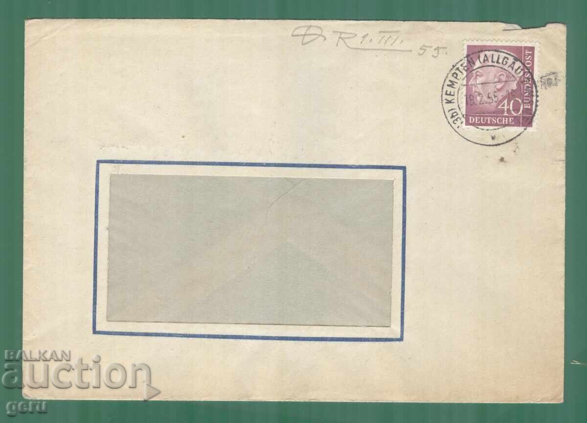 Germany BRD Германия ФРГ 1954 Mi 188 пътувал!  kj2