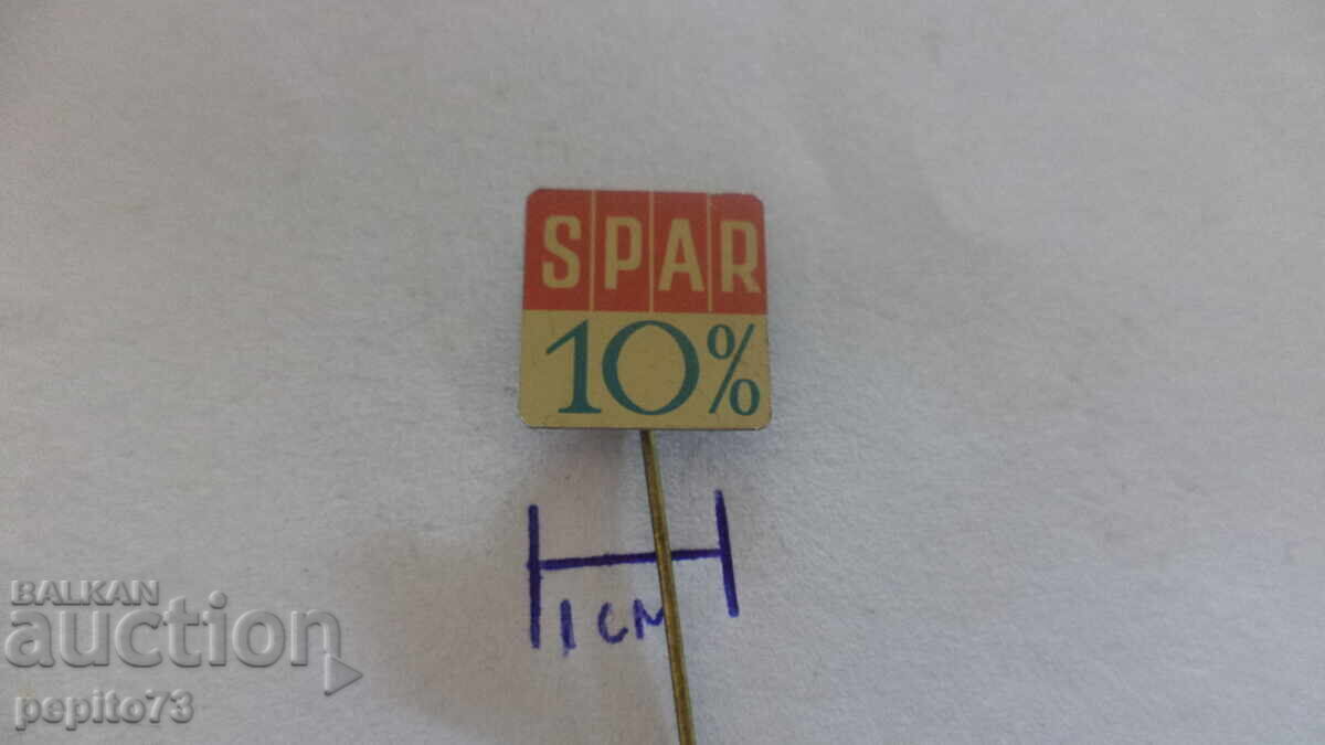 значка ,рекламна,SPAR, марка на верига супермаркети