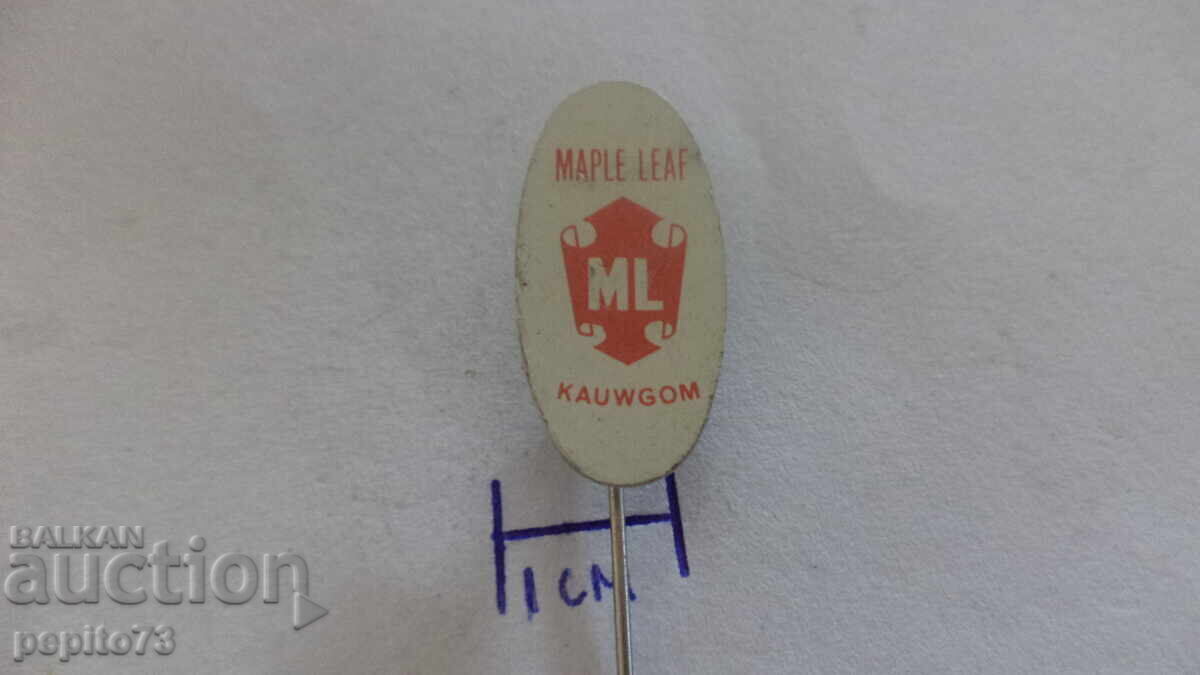 Emblemă publicitară, Maple Leaf, marcă de gumă de mestecat cu preț € 0.50 | 0.98 BGN