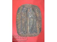 Παλιό χάλκινο πάνελ, εικόνα