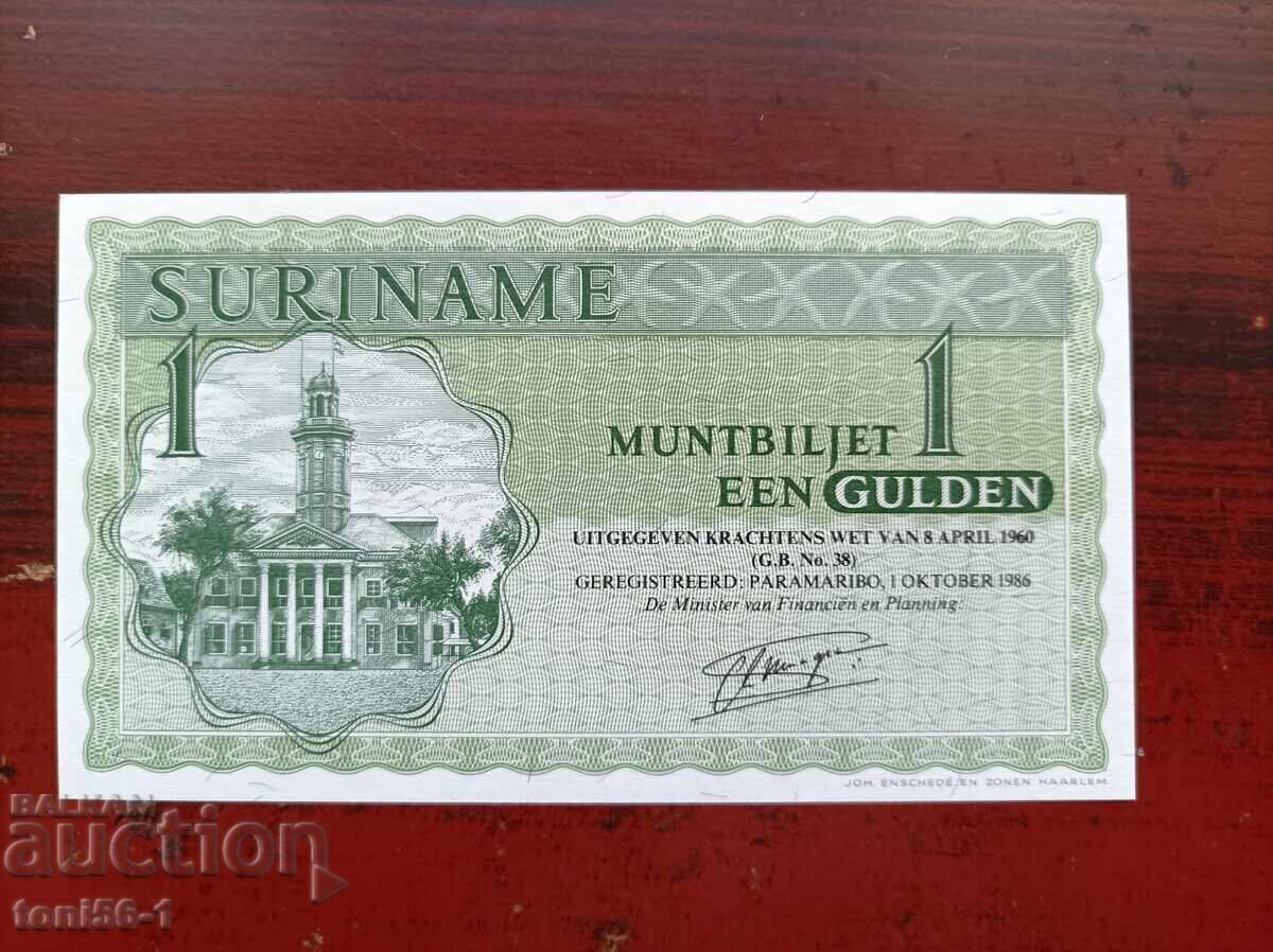 Суринам 1 гулден 1960г UNC