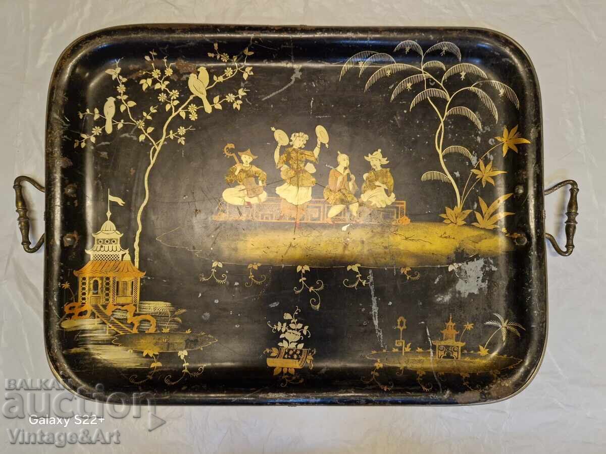 Large Old Asian Tray for Connoisseurs Large Old Asian Tray for Connoisseurs
