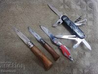 Lot de cuțite de buzunar pliabile vechi, cuțit, lamă, briceaguri