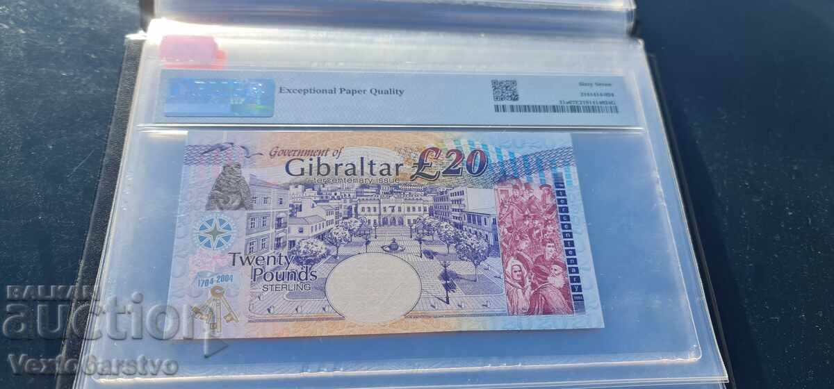 Bancnotă --Bancnote-20 lire sterline 2004 - Gibraltar - Anglia cu preț € 30.00 | 58.67 BGN