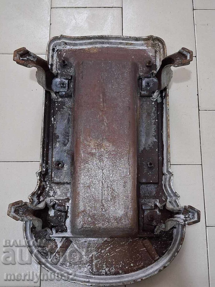 Gratar din fontă reliefulă, cuvă metalică, suport, postament - 5