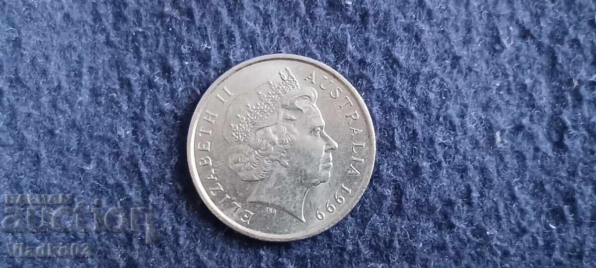 Australia 5 cenți 1999 cu preț € 0.50 | 0.98 BGN