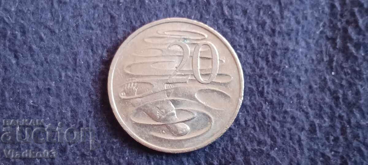 Австралия 20 цента 2010