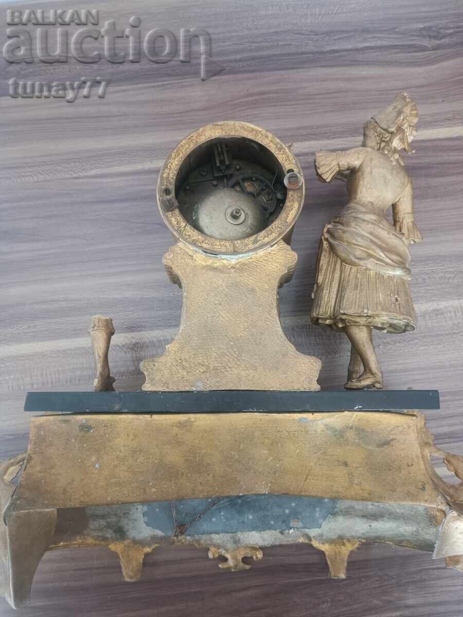 Γαλλικό διακοσμητικό ρολόι τζακιού του τέλους του 19ου αιώνα - 6