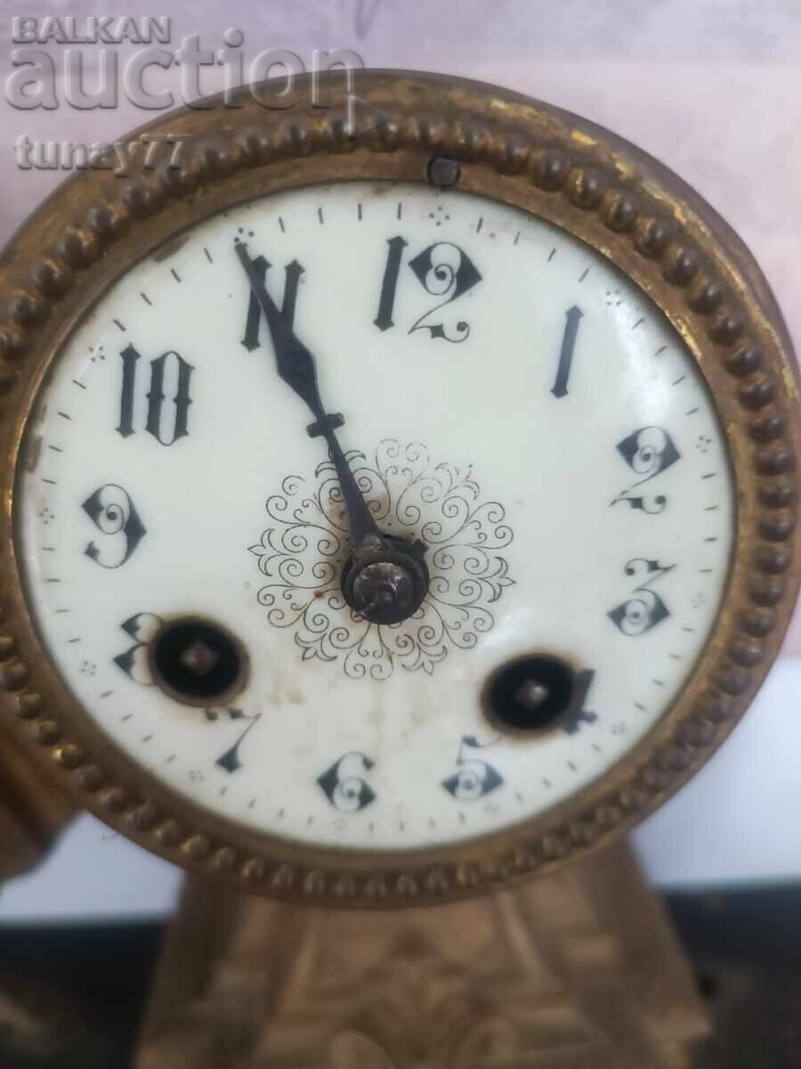 Γαλλικό διακοσμητικό ρολόι τζακιού του τέλους του 19ου αιώνα - 7
