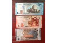 Siria lot de 3 bancnote 2009-13 UNC
