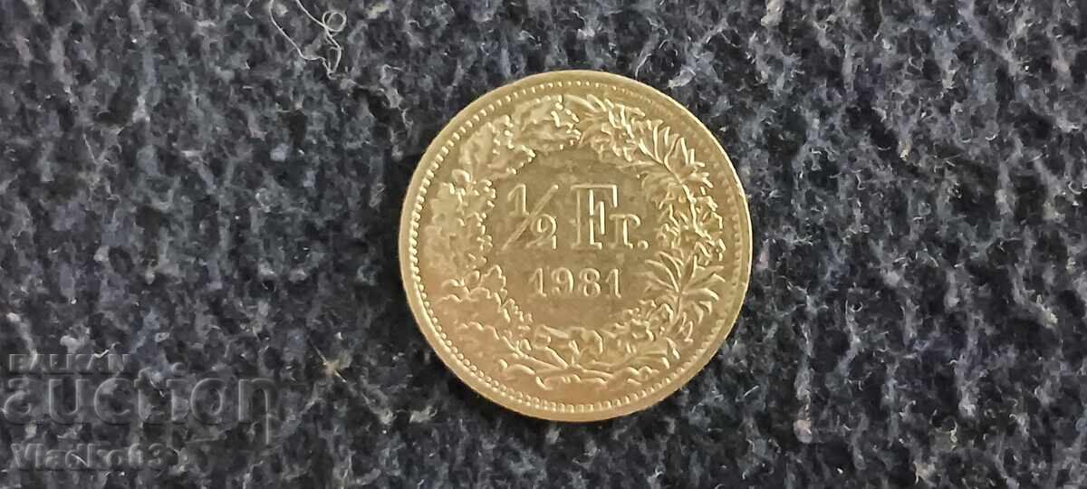 Ελβετία 1/2 φράγκο 1981
