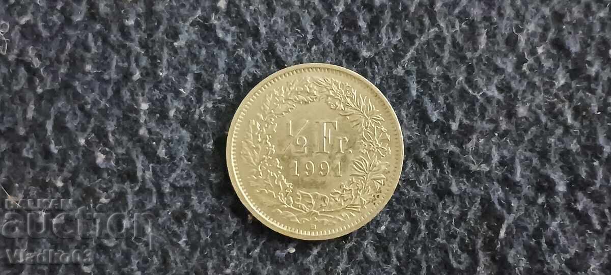 Elveția 1/2 franc 1991 Elveția 1/2 franc 1991