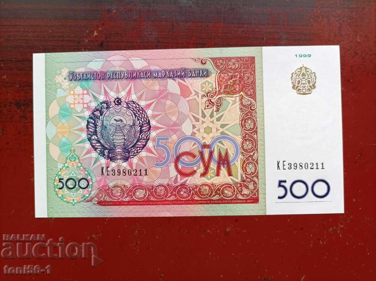 Uzbekistan 500 sum 1999 UNC cu preț € 1.05 | 2.05 BGN