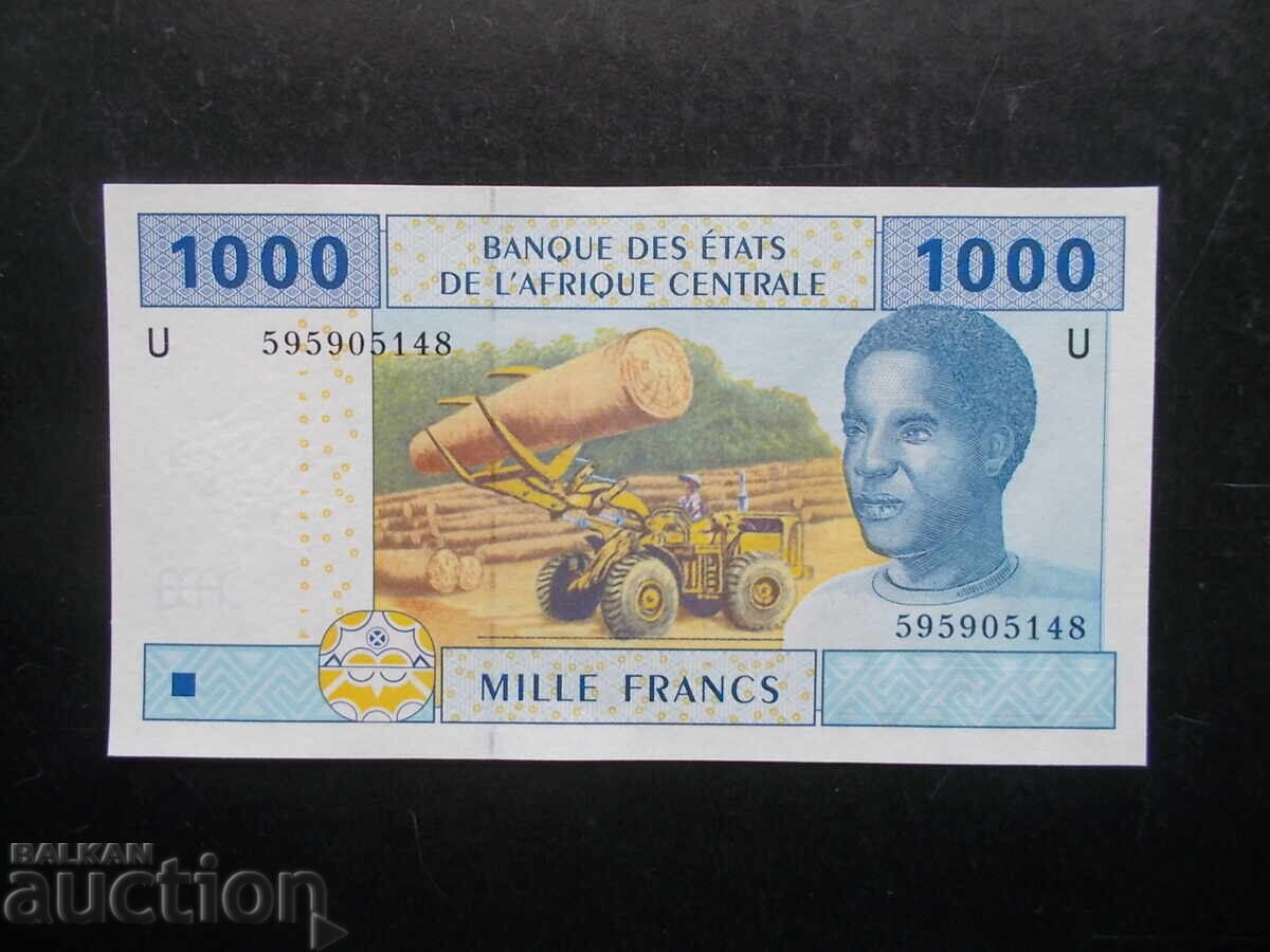 ЦЕНТРАЛНА АФРИКА , 1000 франка , 2002 г , UNC