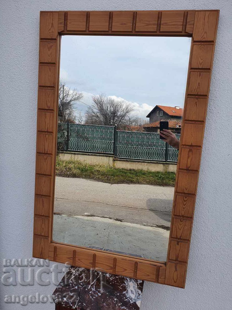 Large mirror in a beautiful solid wood frame!!! - 6