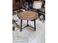 Beautiful antique Dutch wooden table, wood carving
