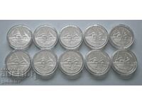 Monede de argint 25 lv. 1989, canoe-kaiac, 10 buc