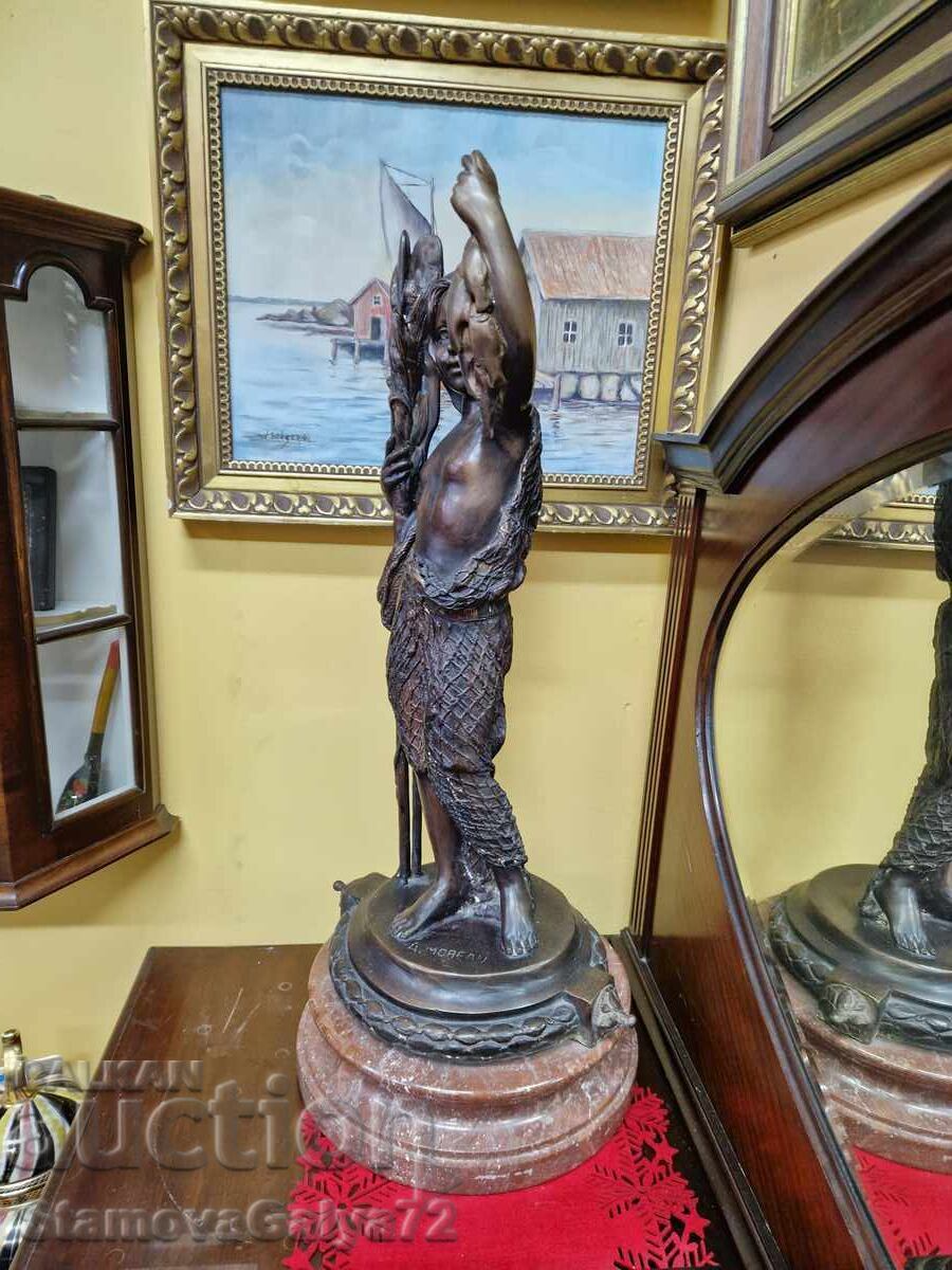 Δημοπρασία Υπέροχο αντίκα γαλλικό μπρούτζινο ειδώλιο αγαλματίδιο - Συγγραφέας