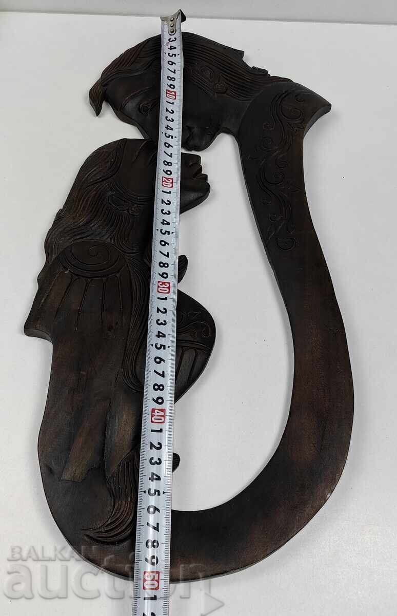 MARE FIGURĂ AFRICANĂ DIN LEMN PANOU BĂRBAT FEMEIE CUPLU ÎNDRĂGOSTIT - 6 MARE FIGURĂ AFRICANĂ DIN LEMN PANOU BĂRBAT FEMEIE CUPLU ÎNDRĂGOSTIT - 6