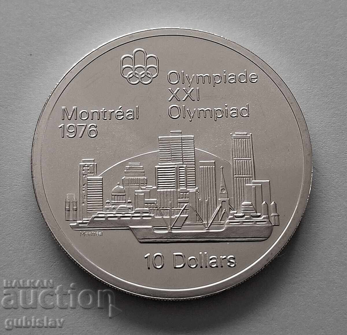 Ασημένιο νόμισμα 10 δολάρια 1973, Ολυμπιακοί Αγώνες, Μόντρεαλ Ασημένιο νόμισμα 10 δολάρια 1973, Ολυμπιακοί Αγώνες, Μόντρεαλ